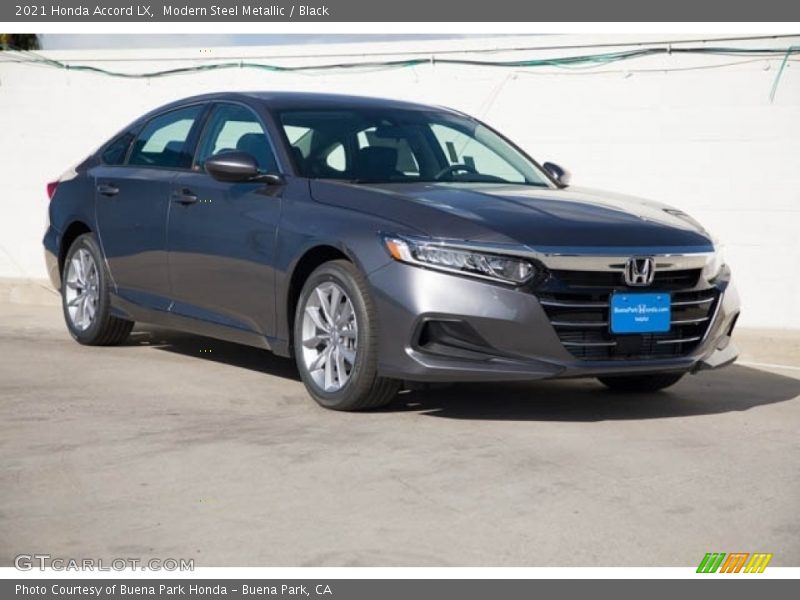 Modern Steel Metallic / Black 2021 Honda Accord LX