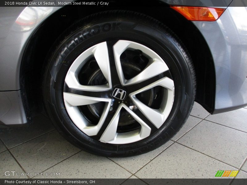 Modern Steel Metallic / Gray 2018 Honda Civic LX Sedan