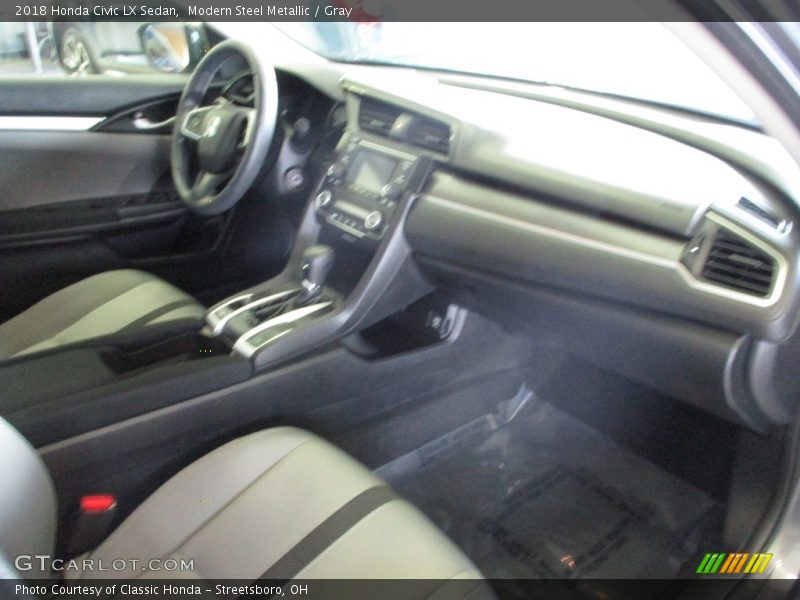 Modern Steel Metallic / Gray 2018 Honda Civic LX Sedan