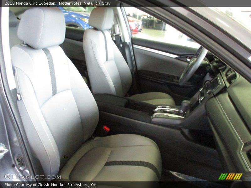 Modern Steel Metallic / Gray 2018 Honda Civic LX Sedan