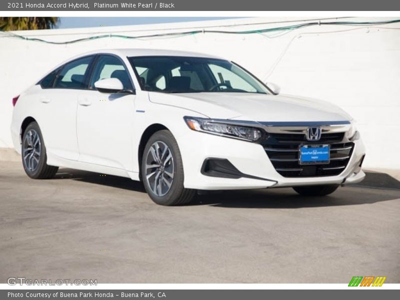 Platinum White Pearl / Black 2021 Honda Accord Hybrid
