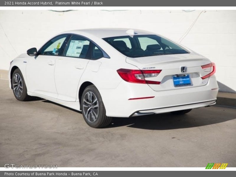 Platinum White Pearl / Black 2021 Honda Accord Hybrid