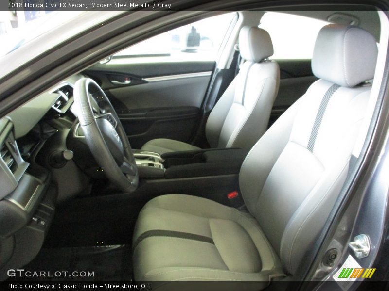 Modern Steel Metallic / Gray 2018 Honda Civic LX Sedan