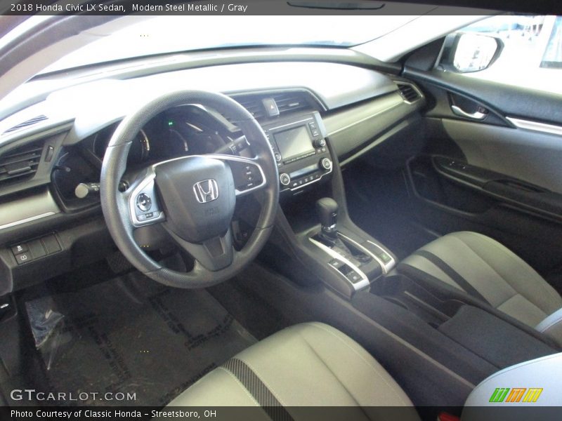Modern Steel Metallic / Gray 2018 Honda Civic LX Sedan