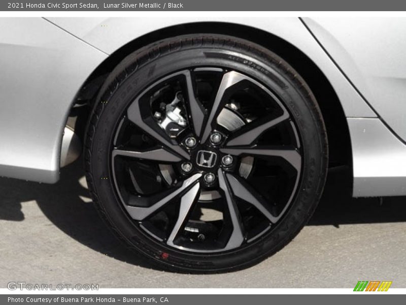 Lunar Silver Metallic / Black 2021 Honda Civic Sport Sedan