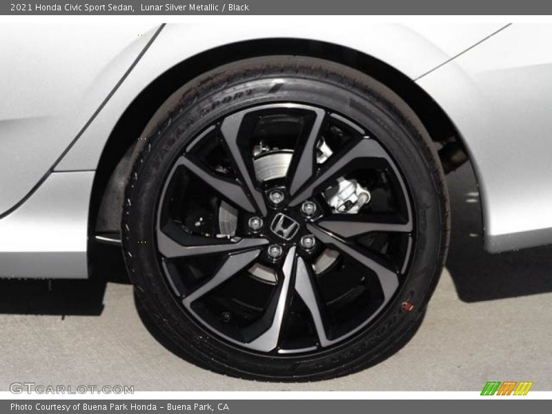 Lunar Silver Metallic / Black 2021 Honda Civic Sport Sedan