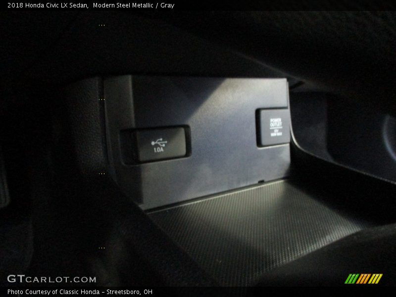 Modern Steel Metallic / Gray 2018 Honda Civic LX Sedan