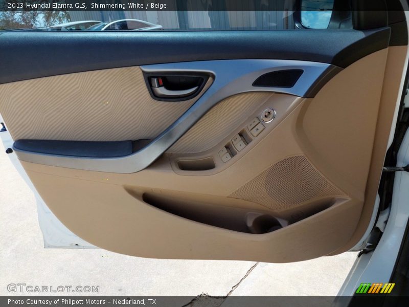 Shimmering White / Beige 2013 Hyundai Elantra GLS