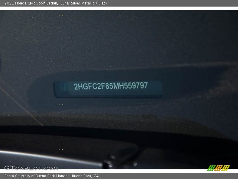 Lunar Silver Metallic / Black 2021 Honda Civic Sport Sedan