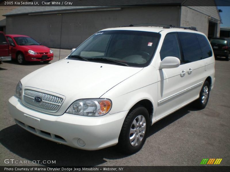 Clear White / Gray 2005 Kia Sedona LX