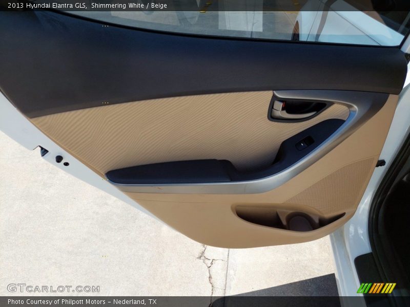 Shimmering White / Beige 2013 Hyundai Elantra GLS