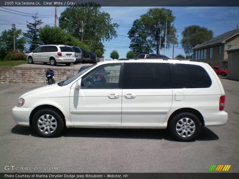 Clear White / Gray 2005 Kia Sedona LX