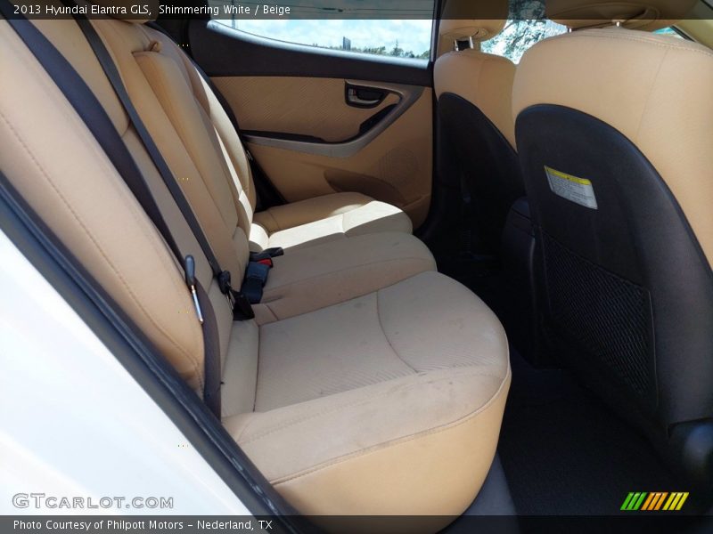 Shimmering White / Beige 2013 Hyundai Elantra GLS