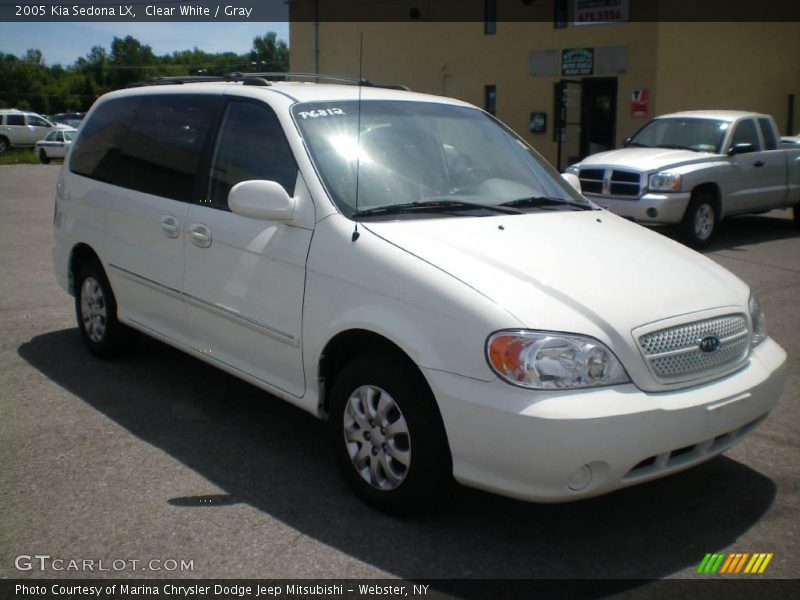 Clear White / Gray 2005 Kia Sedona LX