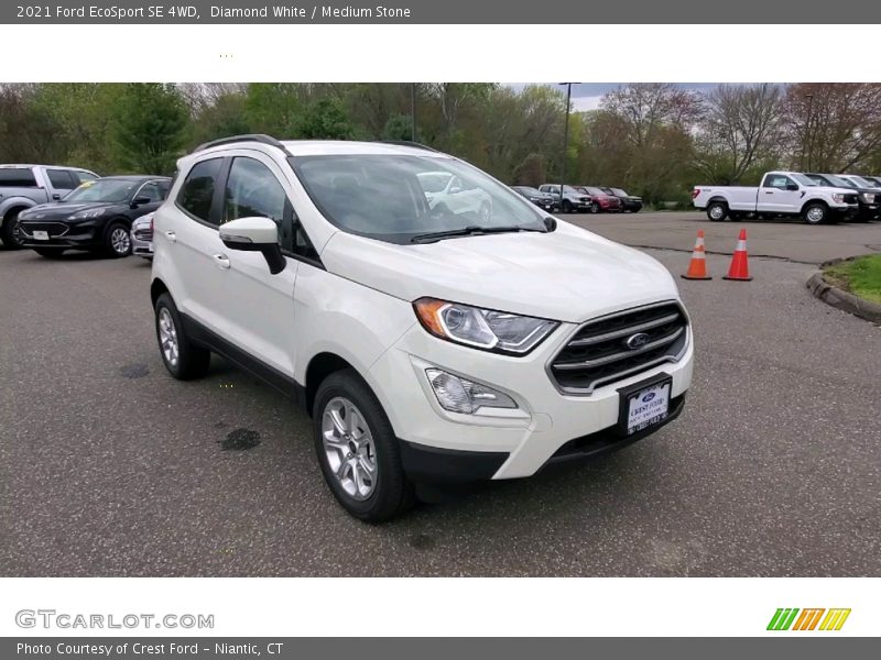 Diamond White / Medium Stone 2021 Ford EcoSport SE 4WD