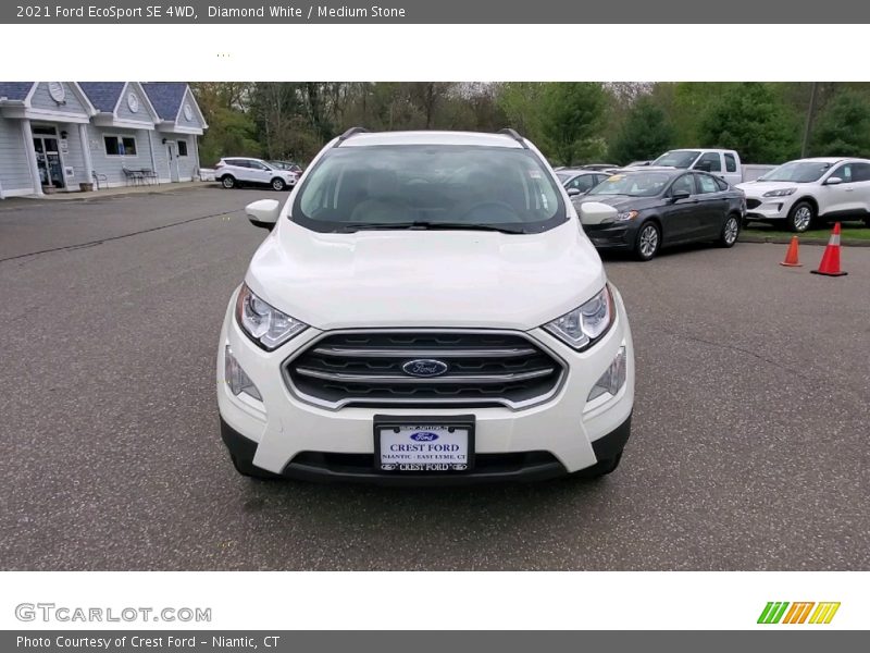 Diamond White / Medium Stone 2021 Ford EcoSport SE 4WD