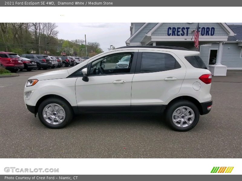 Diamond White / Medium Stone 2021 Ford EcoSport SE 4WD