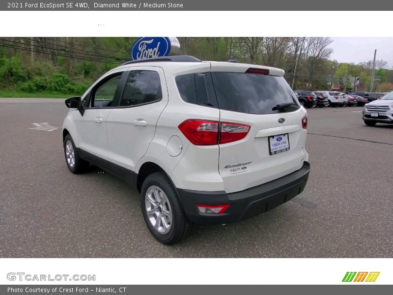 Diamond White / Medium Stone 2021 Ford EcoSport SE 4WD