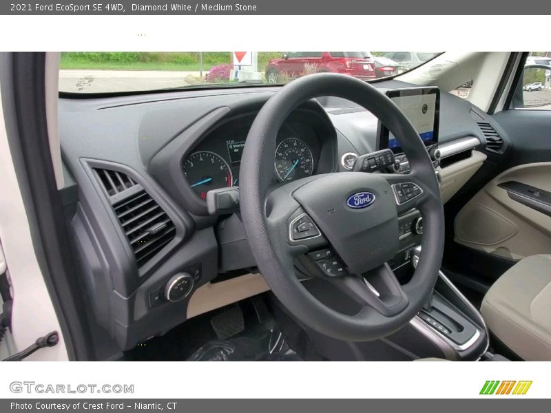 Diamond White / Medium Stone 2021 Ford EcoSport SE 4WD