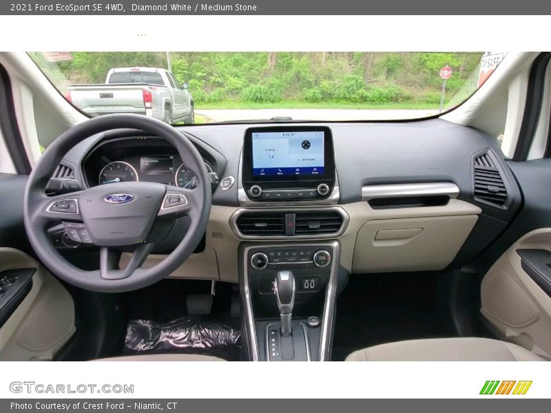 Diamond White / Medium Stone 2021 Ford EcoSport SE 4WD