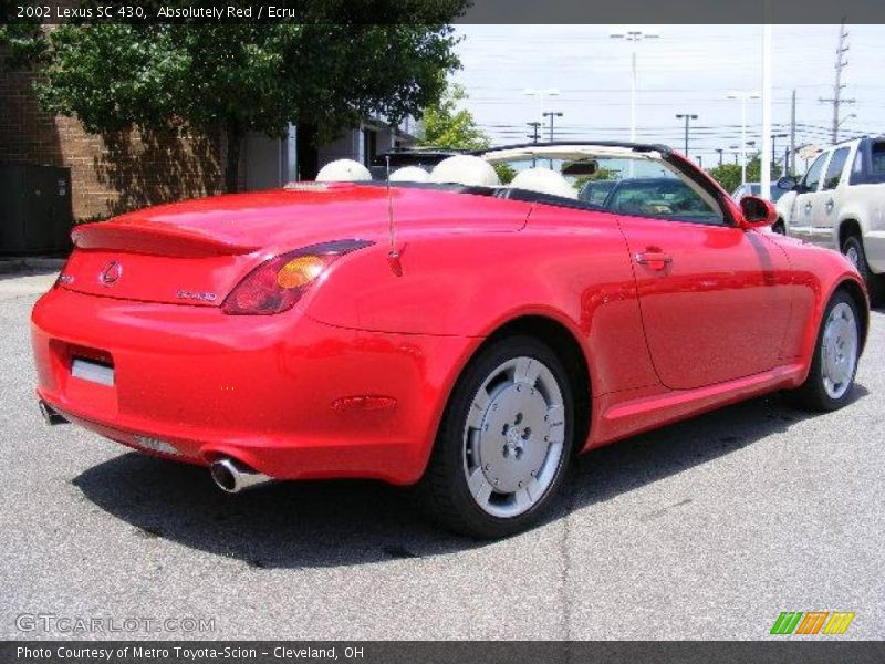 Absolutely Red / Ecru 2002 Lexus SC 430