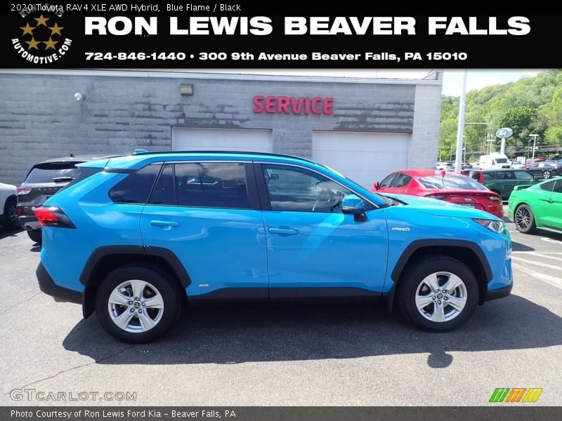 Blue Flame / Black 2020 Toyota RAV4 XLE AWD Hybrid