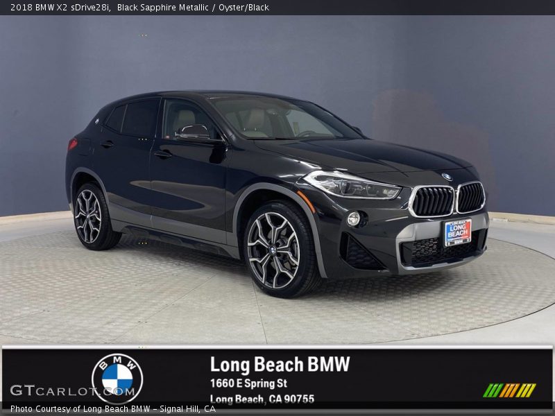 Black Sapphire Metallic / Oyster/Black 2018 BMW X2 sDrive28i