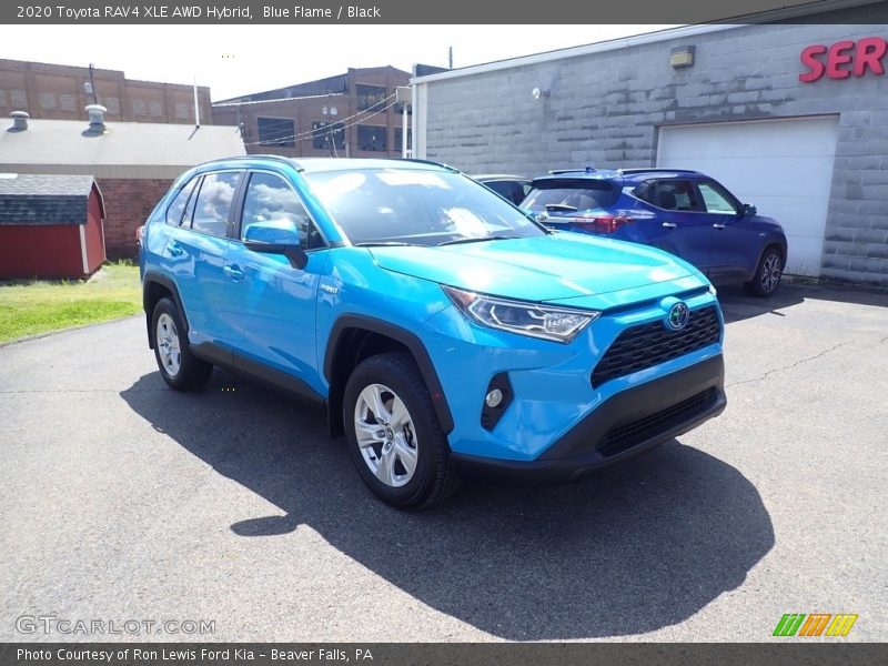 Blue Flame / Black 2020 Toyota RAV4 XLE AWD Hybrid