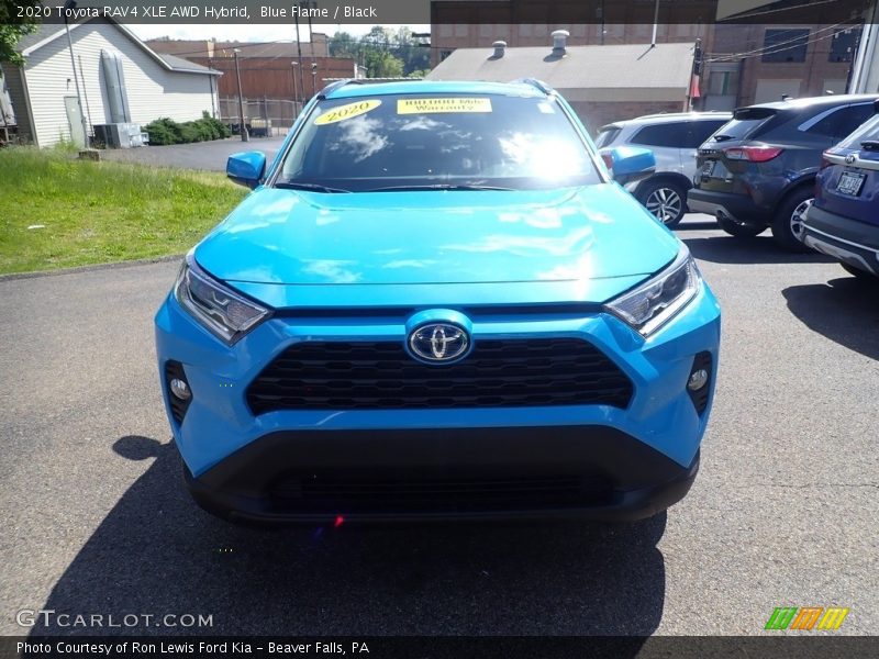 Blue Flame / Black 2020 Toyota RAV4 XLE AWD Hybrid