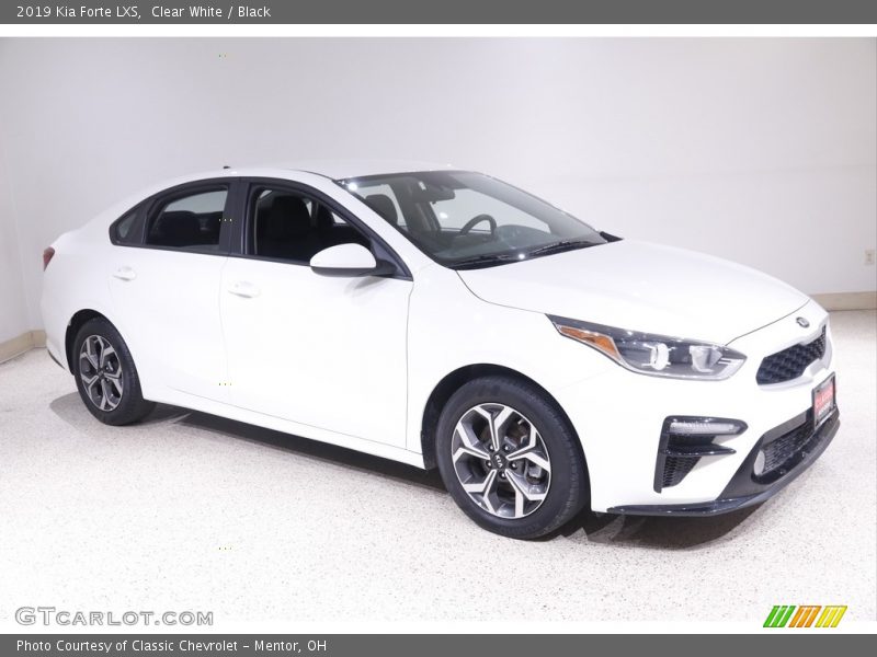 Clear White / Black 2019 Kia Forte LXS