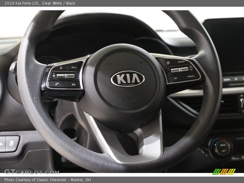 Clear White / Black 2019 Kia Forte LXS
