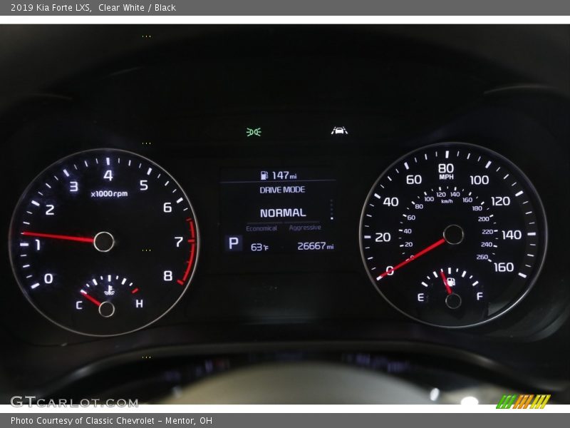 Clear White / Black 2019 Kia Forte LXS