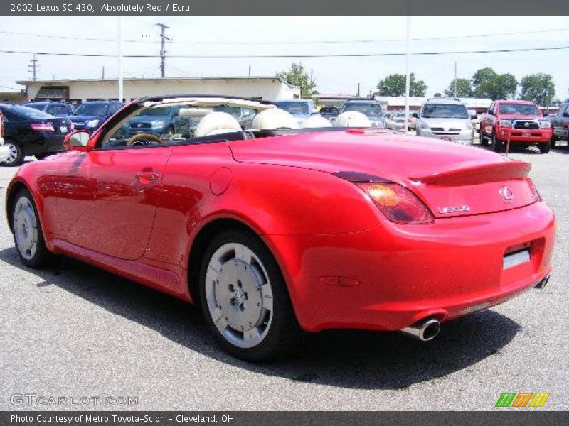 Absolutely Red / Ecru 2002 Lexus SC 430