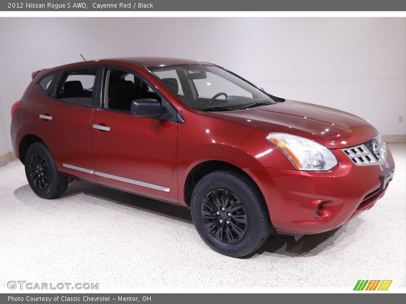 Cayenne Red / Black 2012 Nissan Rogue S AWD