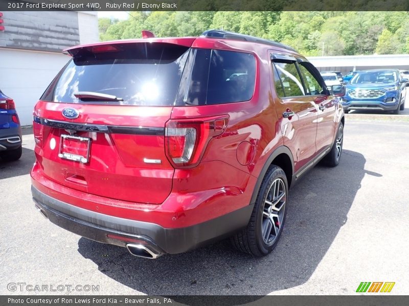 Ruby Red / Ebony Black 2017 Ford Explorer Sport 4WD