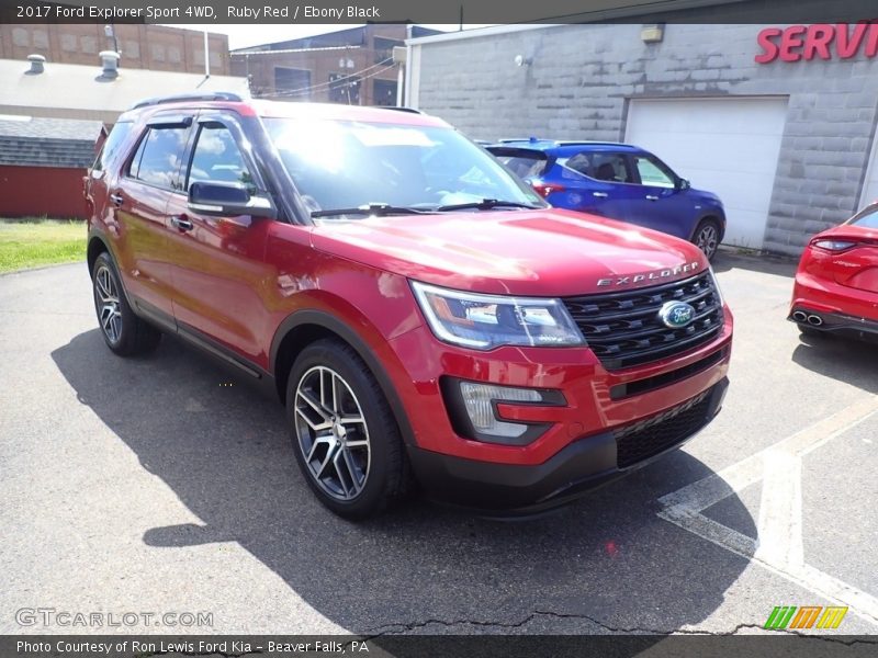 Ruby Red / Ebony Black 2017 Ford Explorer Sport 4WD