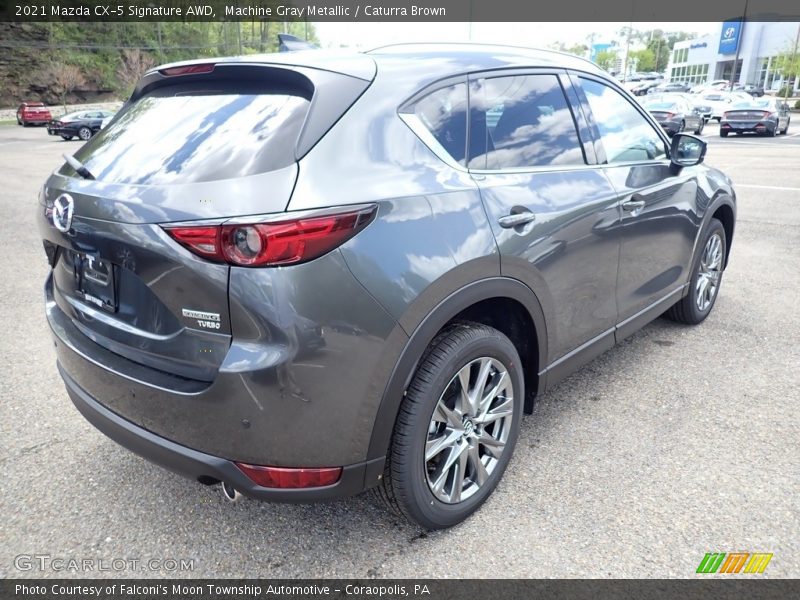 Machine Gray Metallic / Caturra Brown 2021 Mazda CX-5 Signature AWD