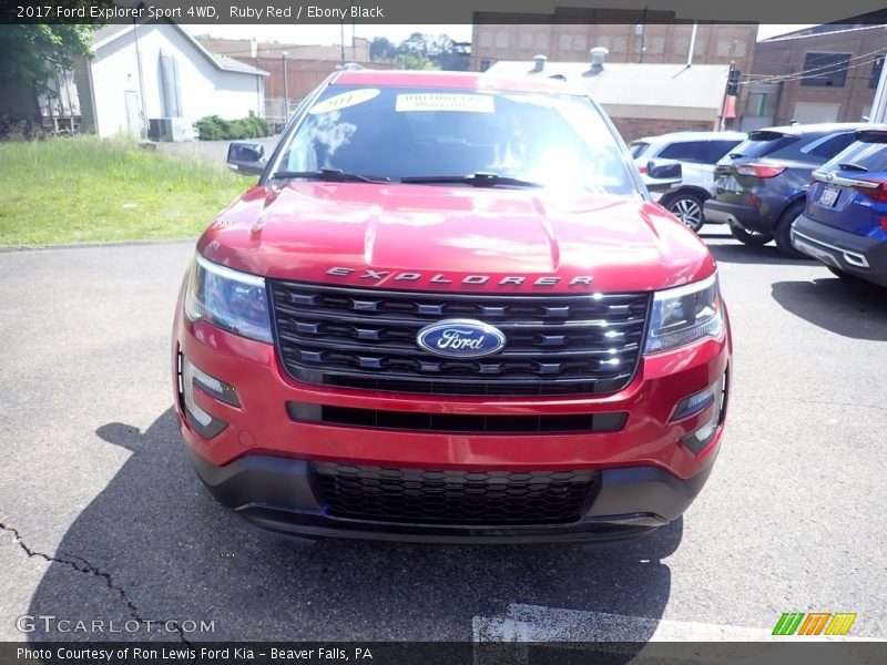 Ruby Red / Ebony Black 2017 Ford Explorer Sport 4WD