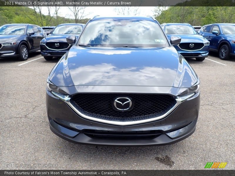 Machine Gray Metallic / Caturra Brown 2021 Mazda CX-5 Signature AWD