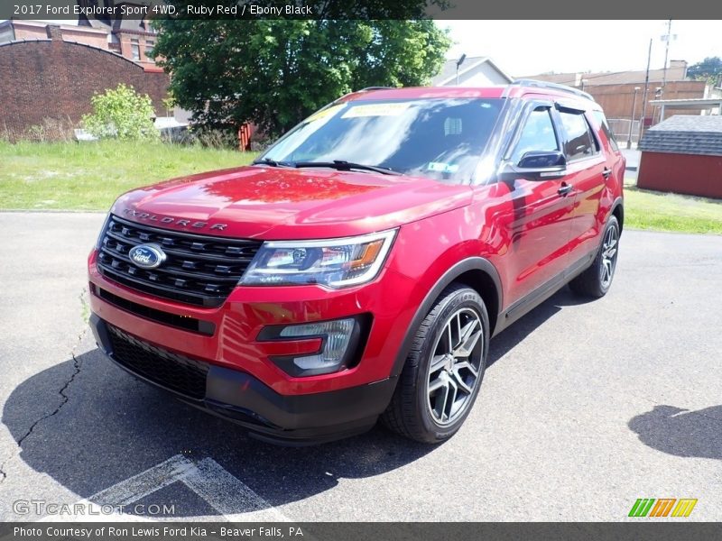 Ruby Red / Ebony Black 2017 Ford Explorer Sport 4WD