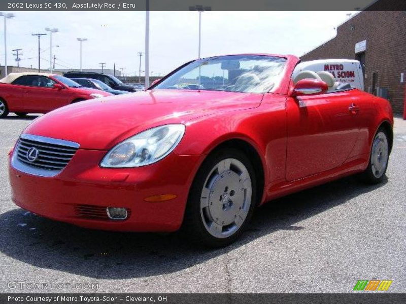 Absolutely Red / Ecru 2002 Lexus SC 430