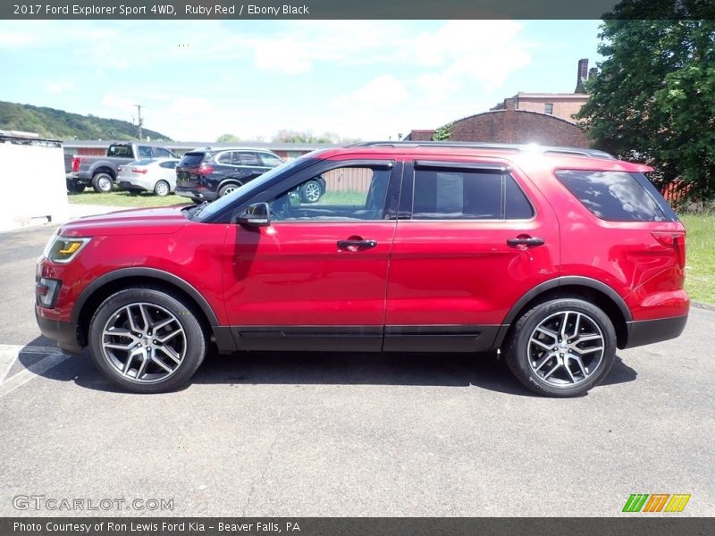 Ruby Red / Ebony Black 2017 Ford Explorer Sport 4WD