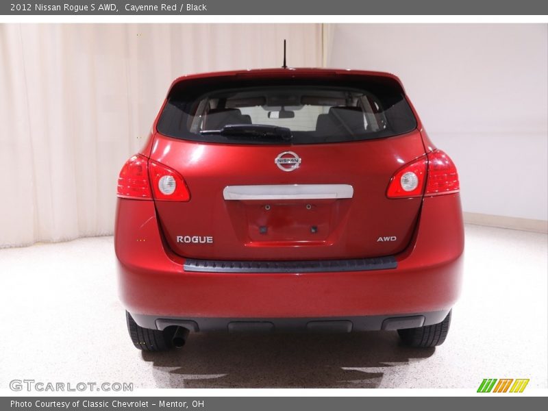 Cayenne Red / Black 2012 Nissan Rogue S AWD