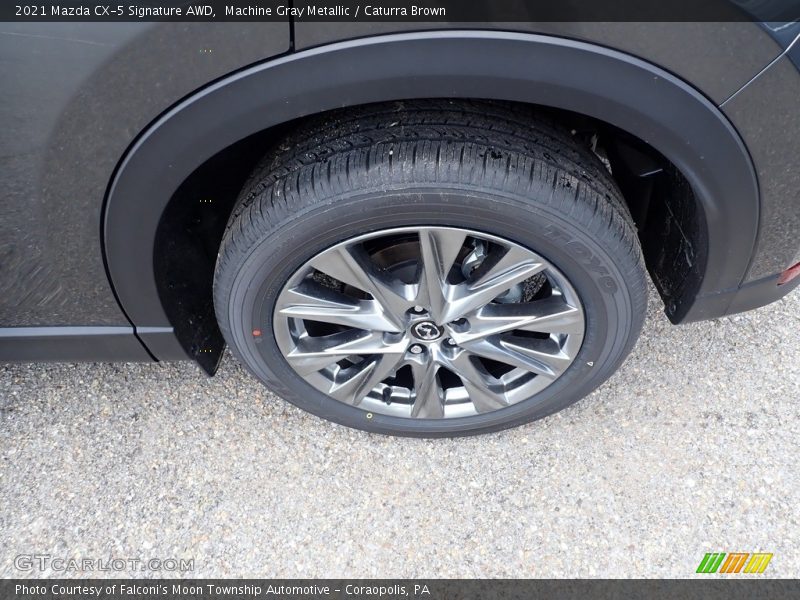 Machine Gray Metallic / Caturra Brown 2021 Mazda CX-5 Signature AWD