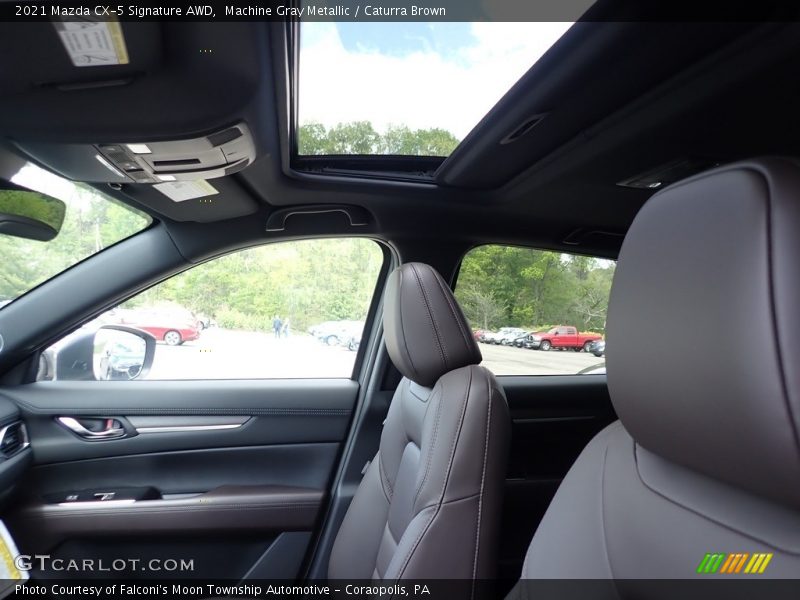 Machine Gray Metallic / Caturra Brown 2021 Mazda CX-5 Signature AWD