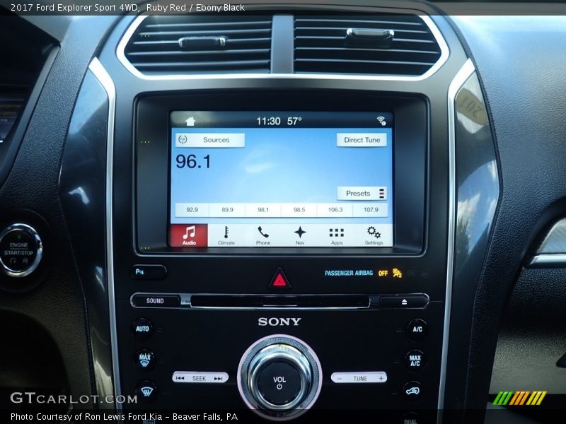 Ruby Red / Ebony Black 2017 Ford Explorer Sport 4WD