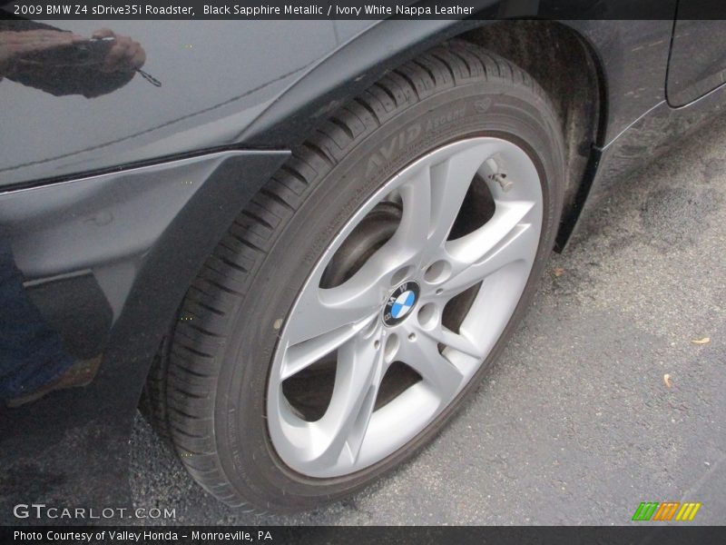 Black Sapphire Metallic / Ivory White Nappa Leather 2009 BMW Z4 sDrive35i Roadster