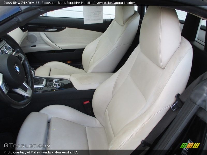 Black Sapphire Metallic / Ivory White Nappa Leather 2009 BMW Z4 sDrive35i Roadster