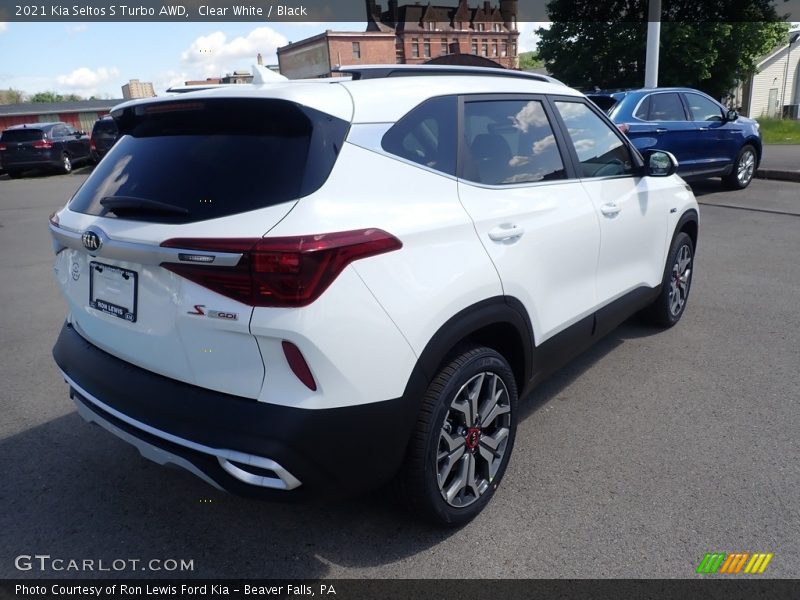 Clear White / Black 2021 Kia Seltos S Turbo AWD