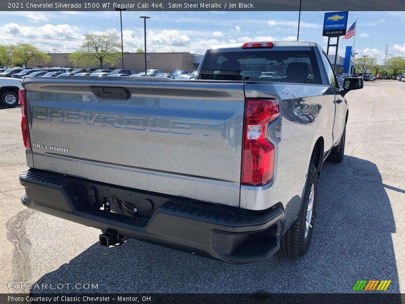 Satin Steel Metallic / Jet Black 2021 Chevrolet Silverado 1500 WT Regular Cab 4x4